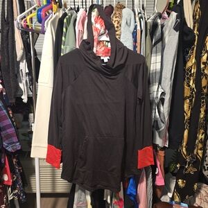 LuLaRoe Black and Pink Floral Garment